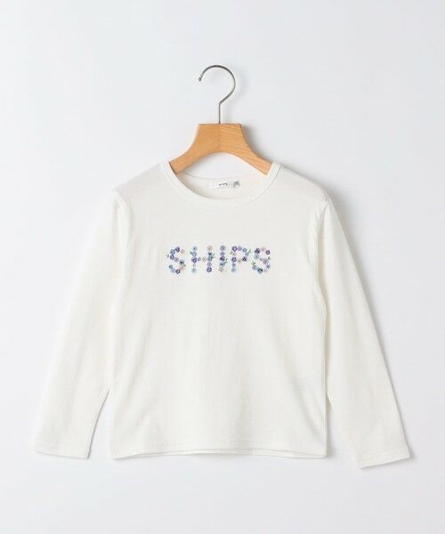 SHIPS / シップス Tシャツ | SHIPS KIDS:100〜130cm / フラワー 刺繍 ロゴ 長袖 Tシャツ | 詳細8