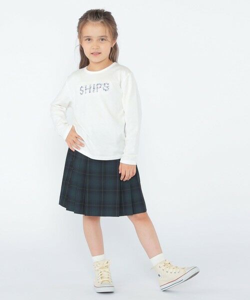 SHIPS / シップス Tシャツ | SHIPS KIDS:100〜130cm / フラワー 刺繍 ロゴ 長袖 Tシャツ | 詳細5