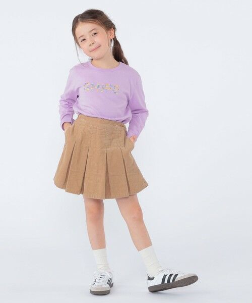 SHIPS / シップス Tシャツ | SHIPS KIDS:100〜130cm / フラワー 刺繍 ロゴ 長袖 Tシャツ | 詳細15