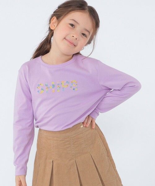 SHIPS / シップス Tシャツ | SHIPS KIDS:100〜130cm / フラワー 刺繍 ロゴ 長袖 Tシャツ | 詳細11