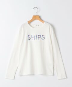 SHIPS / シップス Tシャツ | SHIPS KIDS:140〜150cm / フラワー 刺繍 ロゴ 長袖 Tシャツ