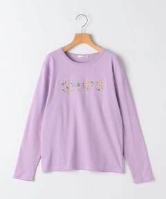 SHIPS / シップス Tシャツ | SHIPS KIDS:140〜150cm / フラワー 刺繍 ロゴ 長袖 Tシャツ