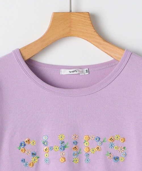 SHIPS / シップス Tシャツ | SHIPS KIDS:140〜150cm / フラワー 刺繍 ロゴ 長袖 Tシャツ | 詳細4