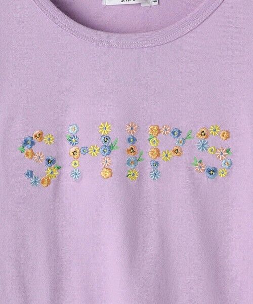SHIPS / シップス Tシャツ | SHIPS KIDS:140〜150cm / フラワー 刺繍 ロゴ 長袖 Tシャツ | 詳細6