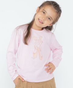 SHIPS / シップス Tシャツ | SHIPS KIDS:100〜130cm / バレエシューズ デザイン 長袖 Tシャツ