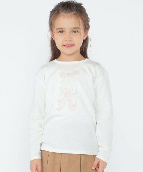 SHIPS / シップス Tシャツ | SHIPS KIDS:100〜130cm / バレエシューズ デザイン 長袖 Tシャツ | 詳細2