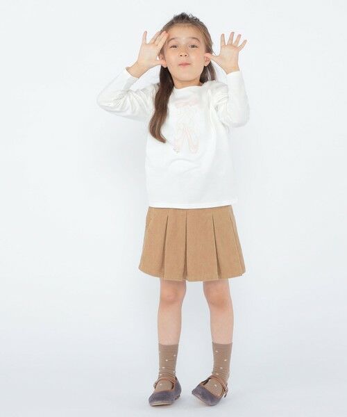 SHIPS / シップス Tシャツ | SHIPS KIDS:100〜130cm / バレエシューズ デザイン 長袖 Tシャツ | 詳細5
