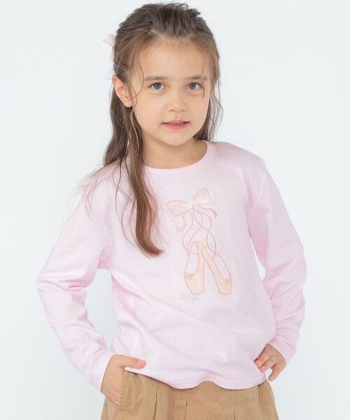 SHIPS / シップス Tシャツ | SHIPS KIDS:100〜130cm / バレエシューズ デザイン 長袖 Tシャツ | 詳細15