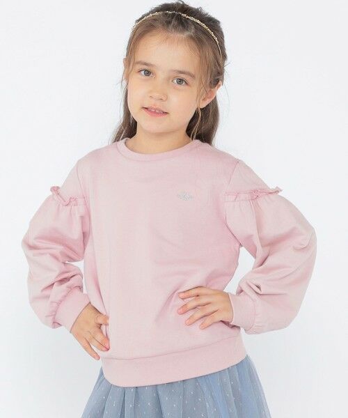 SHIPS / シップス スウェット | SHIPS KIDS:100〜130cm / フリルスリーブ スウェット(ライトピンク)