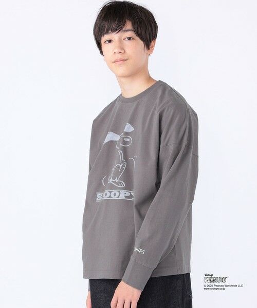 SHIPS / シップス カットソー | SHIPS KIDS:140〜160cm / SNOOPY ロングスリーブ Tシャツ | 詳細10