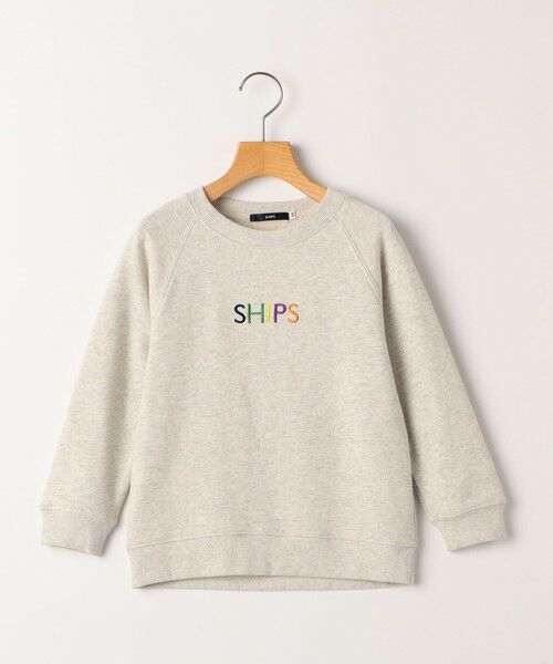 SHIPS / シップス Tシャツ | SHIPS KIDS:100〜130cm / 刺繍 ロゴ スウェット(ライトグレー)
