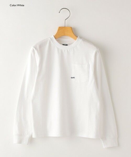 SHIPS / シップス Tシャツ | 【WEB限定】SHIPS KIDS:100〜160cm / ＜家族おそろい＞SHIPS マイクロロゴ ロングスリーブ TEE | 詳細7