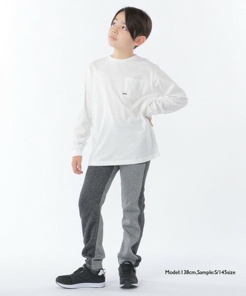 SHIPS / シップス Tシャツ | 【WEB限定】SHIPS KIDS:100〜160cm / ＜家族おそろい＞SHIPS マイクロロゴ ロングスリーブ TEE | 詳細5