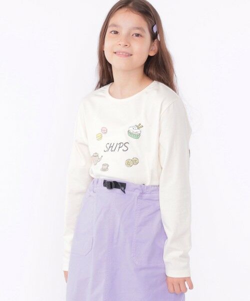 SHIPS / シップス Tシャツ | SHIPS KIDS:140〜150cm / アフタヌーンティー モチーフ 長袖 TEE | 詳細1