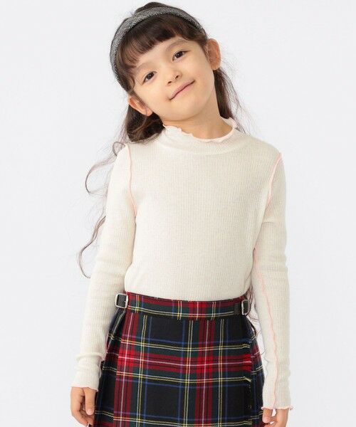 SHIPS / シップス Tシャツ | SHIPS KIDS:100〜140cm / ドライ リブ メロウ ハイネック トップス(ナチュラル)