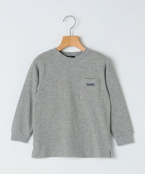 SHIPS / シップス Tシャツ | SHIPS KIDS:100〜130cm / SHIPS ロゴ 長袖 TEE(グレー)