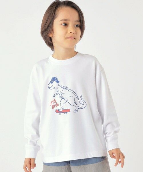SHIPS / シップス Tシャツ | SHIPS KIDS:100〜130cm /〈吸水速乾〉恐竜 プリント 長袖 TEE | 詳細1