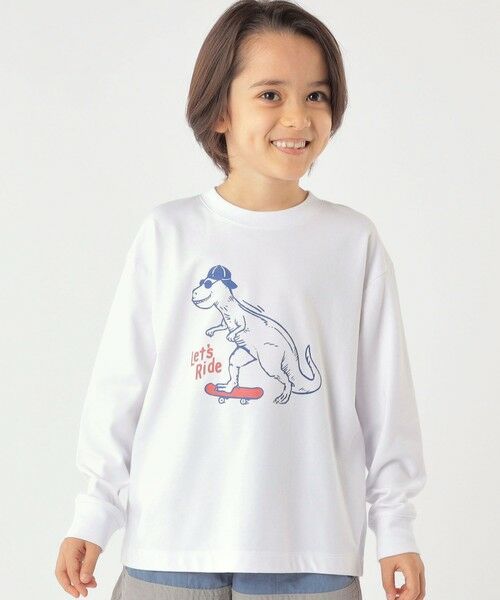SHIPS / シップス Tシャツ | SHIPS KIDS:100〜130cm /〈吸水速乾〉恐竜 プリント 長袖 TEE | 詳細2