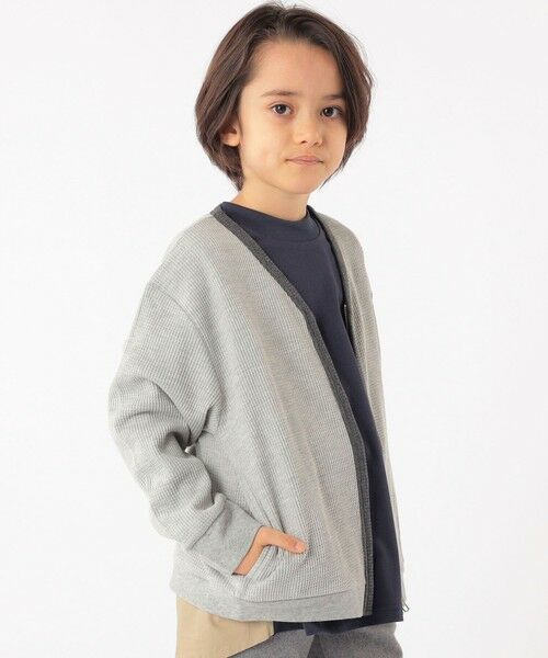 SHIPS / シップス Tシャツ | SHIPS KIDS:100〜130cm / ワッフル カーディガン | 詳細2