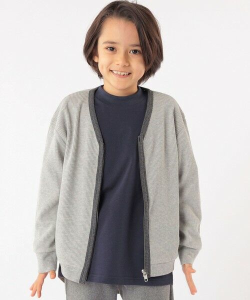 SHIPS / シップス Tシャツ | SHIPS KIDS:100〜130cm / ワッフル カーディガン | 詳細3
