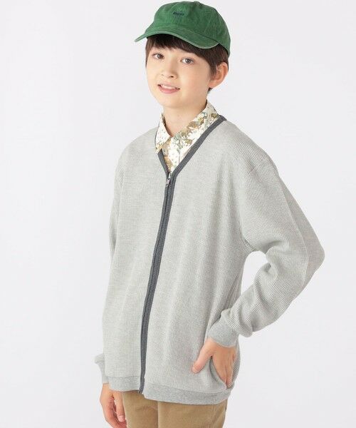 SHIPS / シップス Tシャツ | SHIPS KIDS:140〜160cm / ワッフル カーディガン | 詳細2