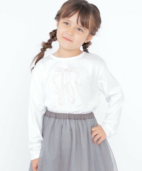 SHIPS / シップス Tシャツ | SHIPS KIDS:100〜130cm / バレエ 長袖 TEE(オフホワイト)