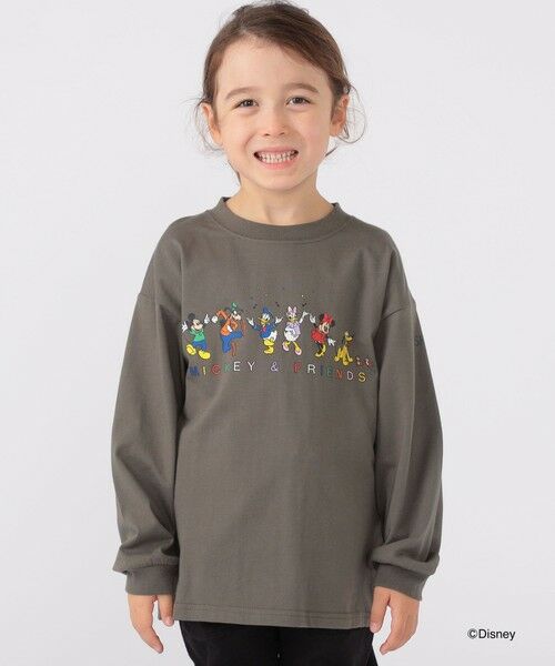 SHIPS / シップス Tシャツ | SHIPS KIDS:100〜130cm / ディズニー / 長袖 TEE(ダークグレー)