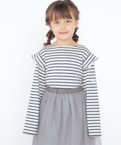 SHIPS / シップス Tシャツ | SHIPS KIDS:100〜130cm / オーガニック コットン フリル プルオーバー