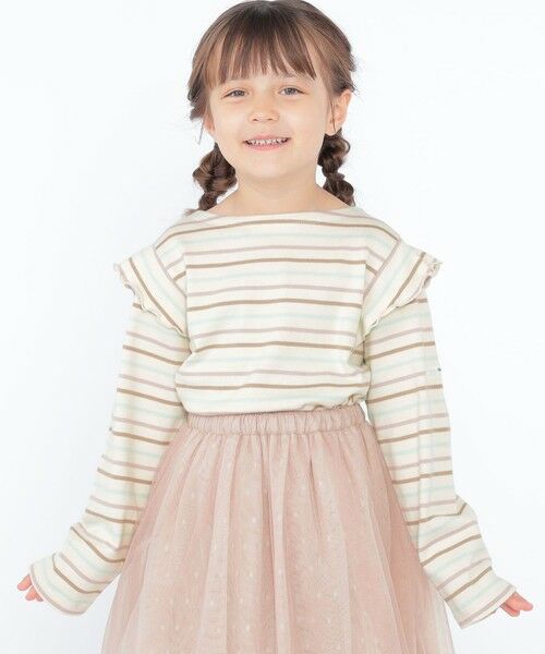 SHIPS / シップス Tシャツ | SHIPS KIDS:100〜130cm / オーガニック コットン フリル プルオーバー | 詳細3