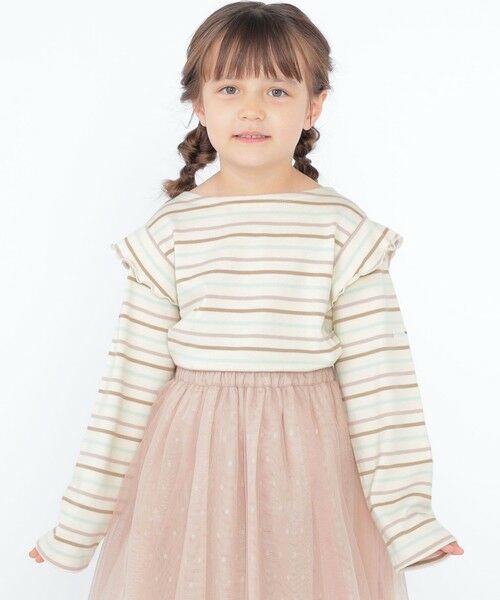 SHIPS / シップス Tシャツ | SHIPS KIDS:100〜130cm / オーガニック コットン フリル プルオーバー | 詳細4