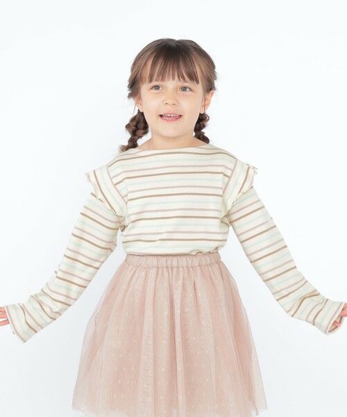 SHIPS / シップス Tシャツ | SHIPS KIDS:100〜130cm / オーガニック コットン フリル プルオーバー | 詳細5