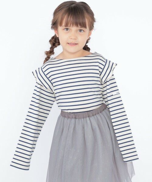 SHIPS / シップス Tシャツ | SHIPS KIDS:100〜130cm / オーガニック コットン フリル プルオーバー | 詳細16
