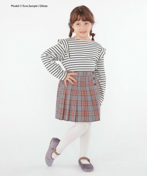 SHIPS / シップス Tシャツ | SHIPS KIDS:100〜130cm / オーガニック コットン フリル プルオーバー | 詳細28