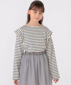 SHIPS / シップス Tシャツ | SHIPS KIDS:140〜150cm / オーガニック コットン フリル プルオーバー