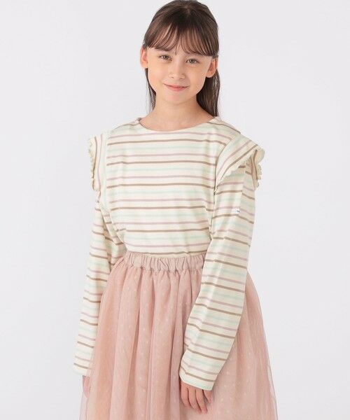 SHIPS / シップス Tシャツ | SHIPS KIDS:140〜150cm / オーガニック コットン フリル プルオーバー | 詳細2