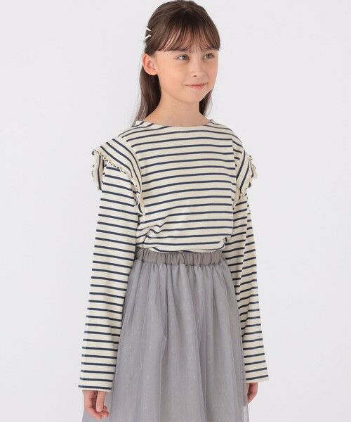 SHIPS / シップス Tシャツ | SHIPS KIDS:140〜150cm / オーガニック コットン フリル プルオーバー | 詳細20