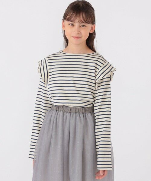 SHIPS / シップス Tシャツ | SHIPS KIDS:140〜150cm / オーガニック コットン フリル プルオーバー | 詳細21