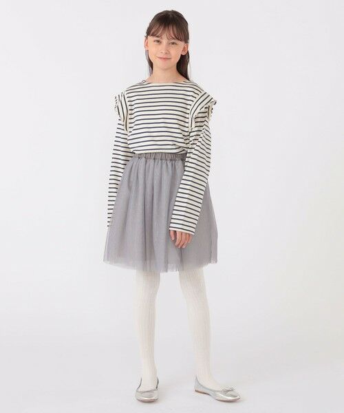 SHIPS / シップス Tシャツ | SHIPS KIDS:140〜150cm / オーガニック コットン フリル プルオーバー | 詳細22