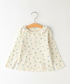 SHIPS / シップス Tシャツ | SHIPS KIDS:80〜90cm / フラワー テキスタイル 長袖 TEE