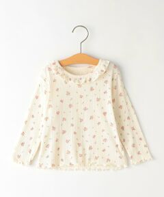 SHIPS / シップス Tシャツ | SHIPS KIDS:80〜90cm / フラワー テキスタイル 長袖 TEE