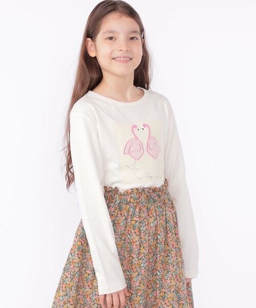 SHIPS / シップス Tシャツ | SHIPS KIDS:140〜150cm / ツイン バード フェイクファー 長袖 TEE | 詳細2