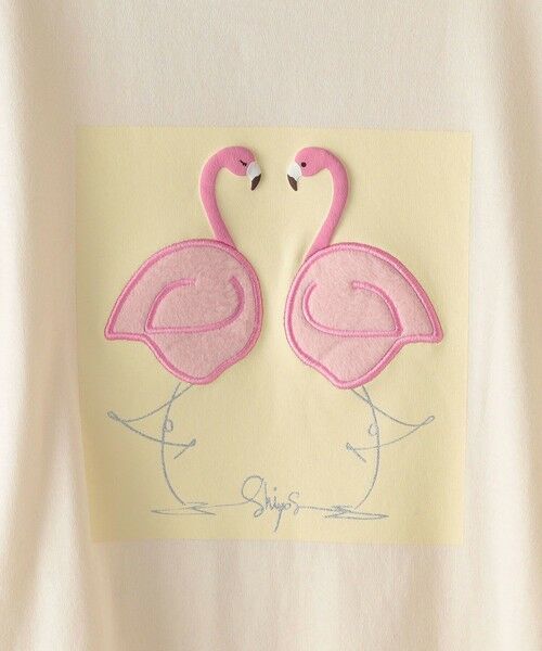 SHIPS / シップス Tシャツ | SHIPS KIDS:140〜150cm / ツイン バード フェイクファー 長袖 TEE | 詳細14