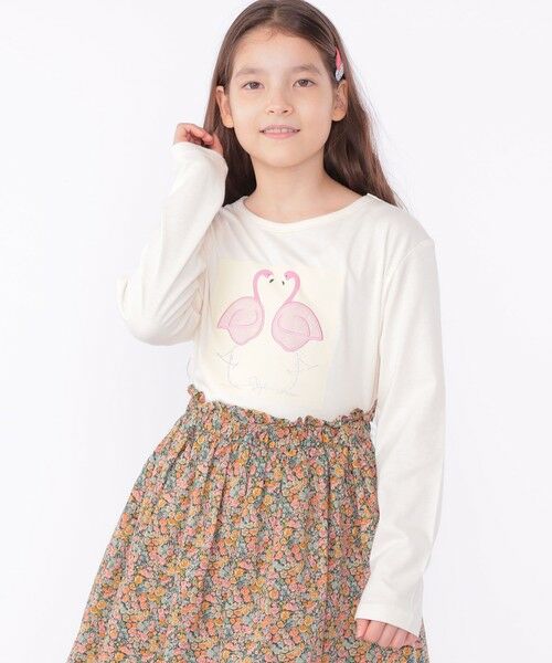 SHIPS / シップス Tシャツ | SHIPS KIDS:140〜150cm / ツイン バード フェイクファー 長袖 TEE | 詳細3