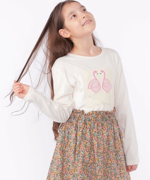 SHIPS / シップス Tシャツ | SHIPS KIDS:140〜150cm / ツイン バード フェイクファー 長袖 TEE | 詳細4