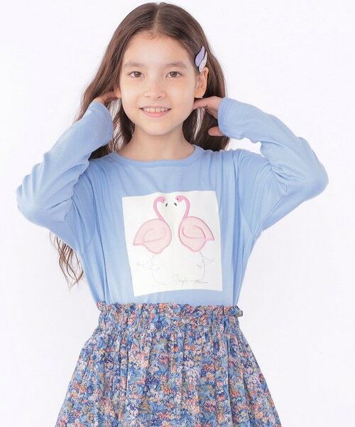 SHIPS / シップス Tシャツ | SHIPS KIDS:140〜150cm / ツイン バード フェイクファー 長袖 TEE | 詳細16