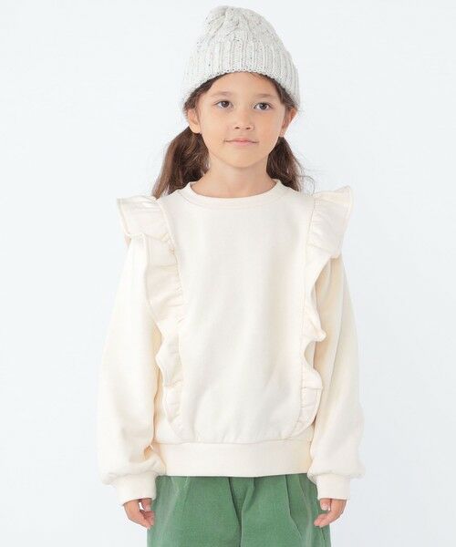 SHIPS / シップス Tシャツ | SHIPS KIDS:100〜130cm / ショルダー フリル スウェット | 詳細1