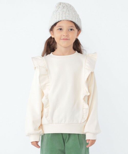 SHIPS / シップス Tシャツ | SHIPS KIDS:100〜130cm / ショルダー フリル スウェット | 詳細2
