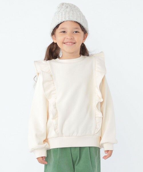 SHIPS / シップス Tシャツ | SHIPS KIDS:100〜130cm / ショルダー フリル スウェット | 詳細3