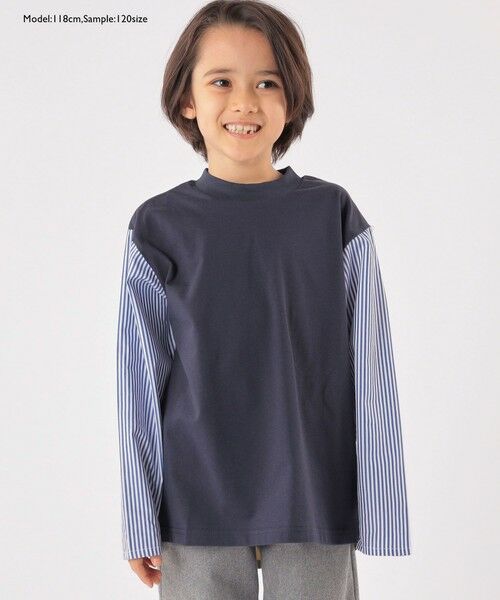 SHIPS / シップス Tシャツ | SHIPS KIDS:100〜130cm / パターン 切替 長袖 TEE | 詳細23