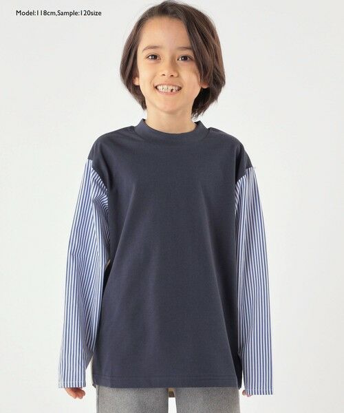 SHIPS / シップス Tシャツ | SHIPS KIDS:100〜130cm / パターン 切替 長袖 TEE | 詳細24